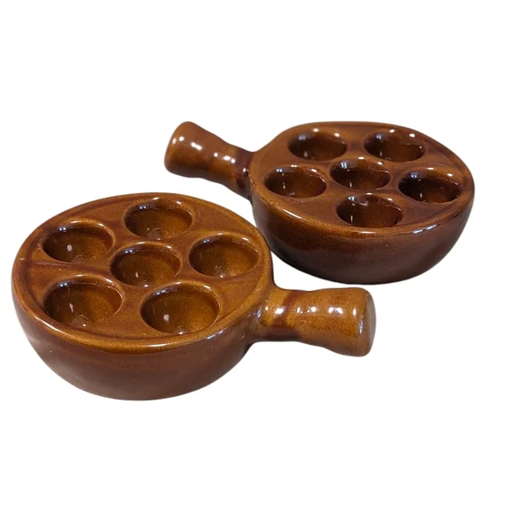 Vintage Modela DePose Made In France & Unbranded Escargot Snail Baking Dishes - Picture 12 of 16